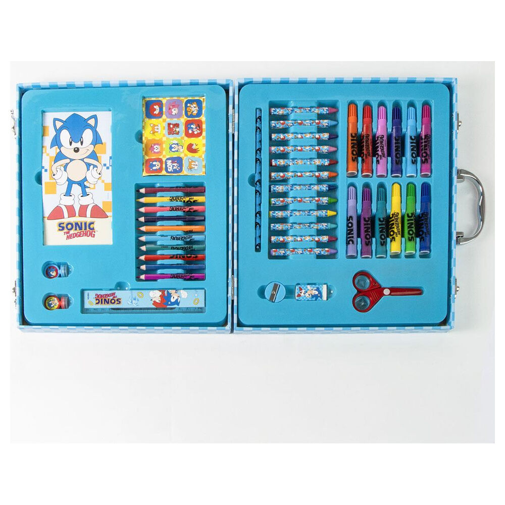 Sonic the Hedgehog colorable stationery case