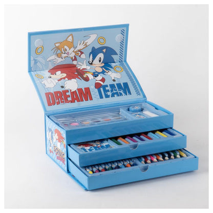 Sonic the Hedgehog colorable stationery case