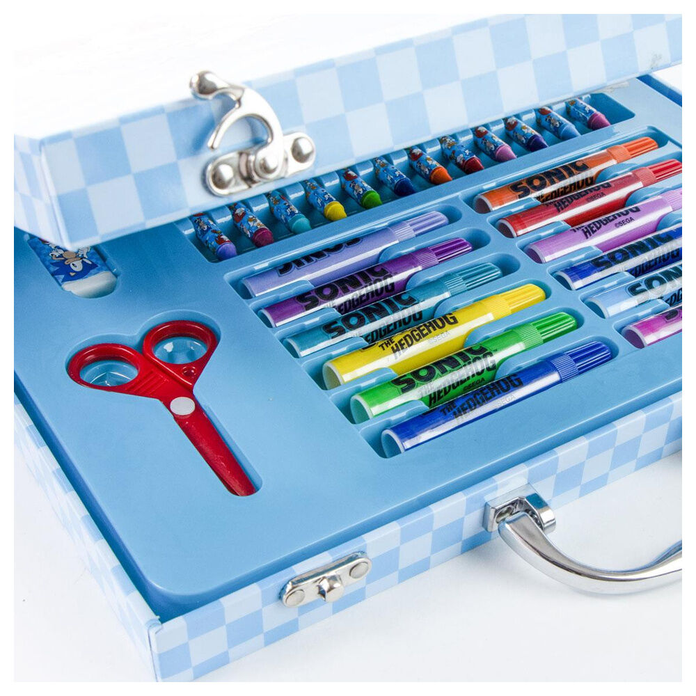 Sonic the Hedgehog colorable stationery case