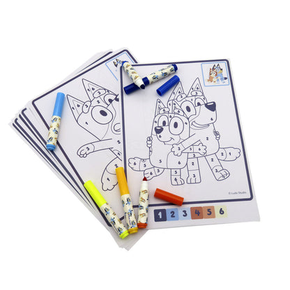 Set da colorare con i numeri blu