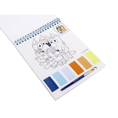 Libro da colorare ad acquerello Bluey