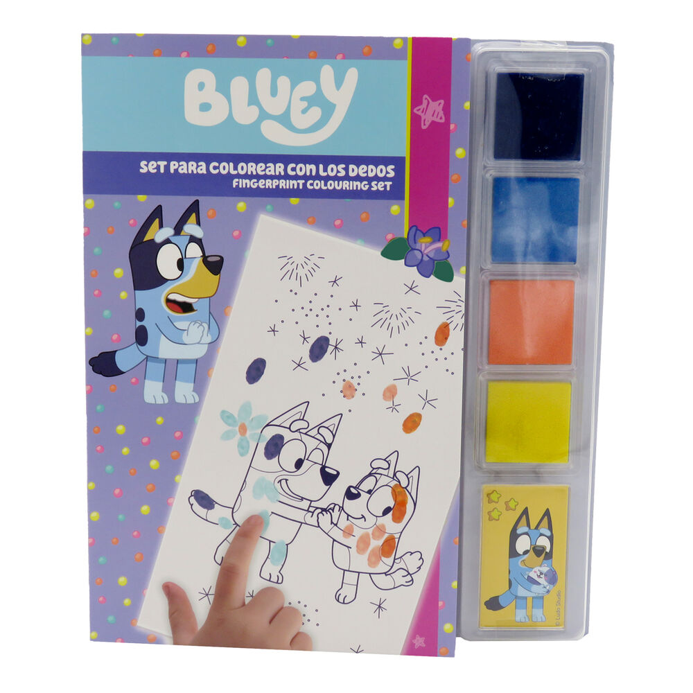 bluey finger coloring set
