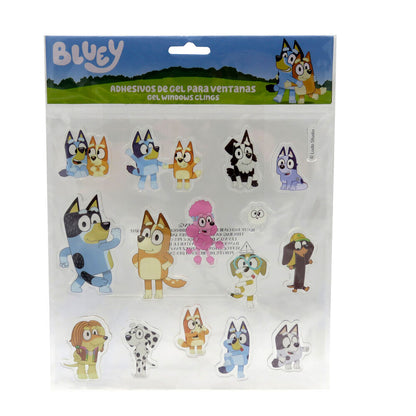 bluey window gel stickers