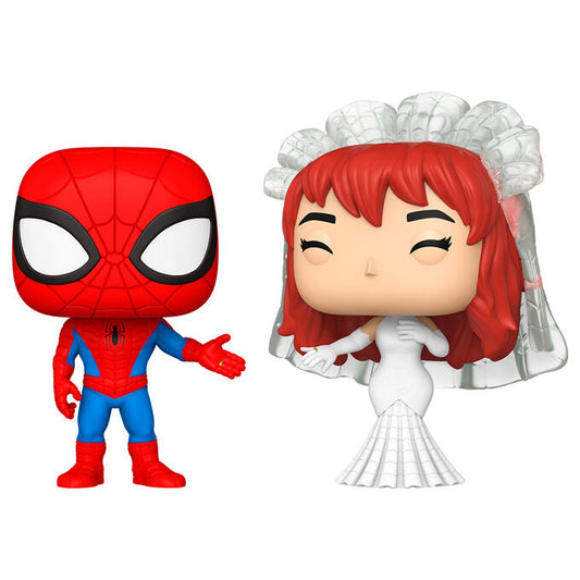 Blister 2 POP Figuren Marvel Spider Man und MJ