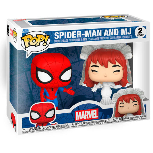 blister 2 pop figures marvel spider man and mj