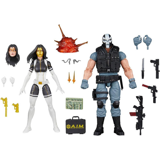 blister 2 figures madame masque & crossbones super villains marvel legends series 15cm