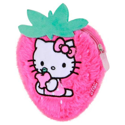 hello kitty strawberry plush coin purse