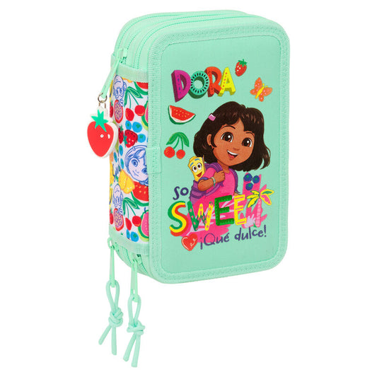 dora the explorer triple pencil case 37pcs