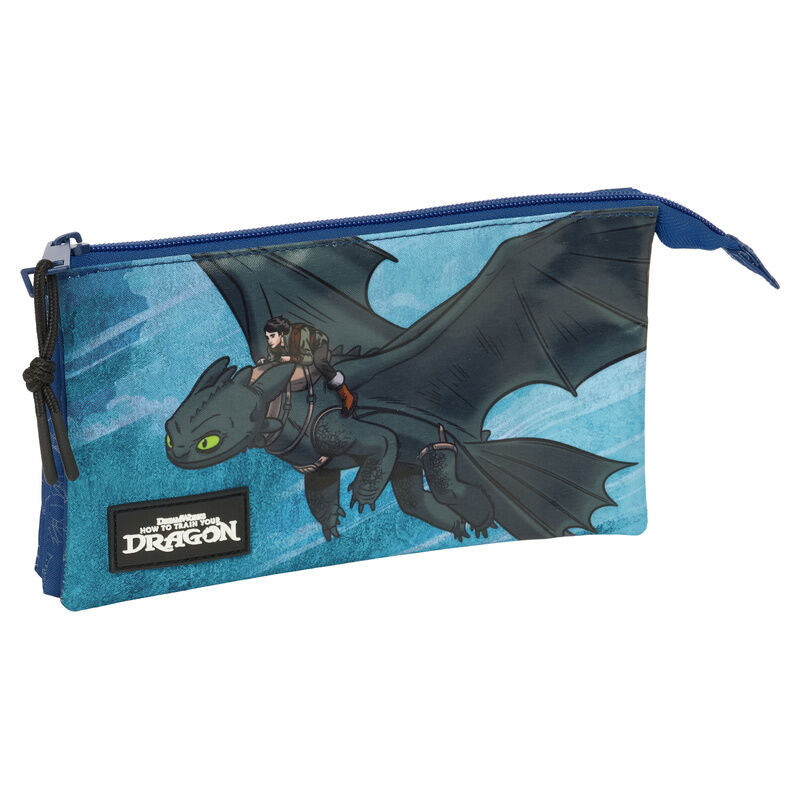 how to train your dragon triple pencil case