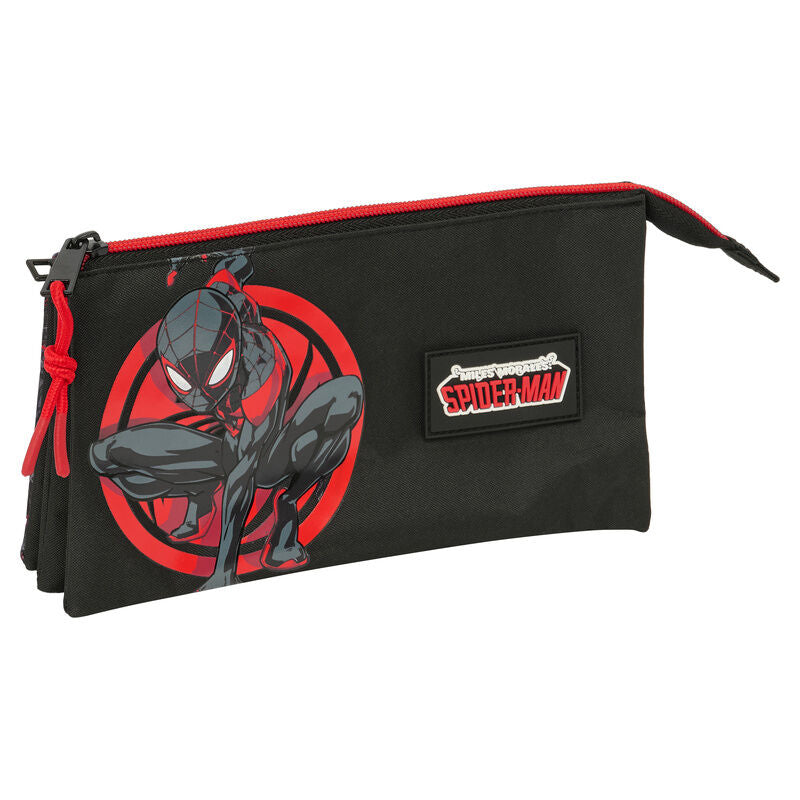 miles morales spiderman marvel triple pencil case