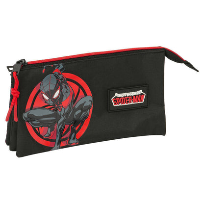 miles morales spiderman marvel triple pencil case