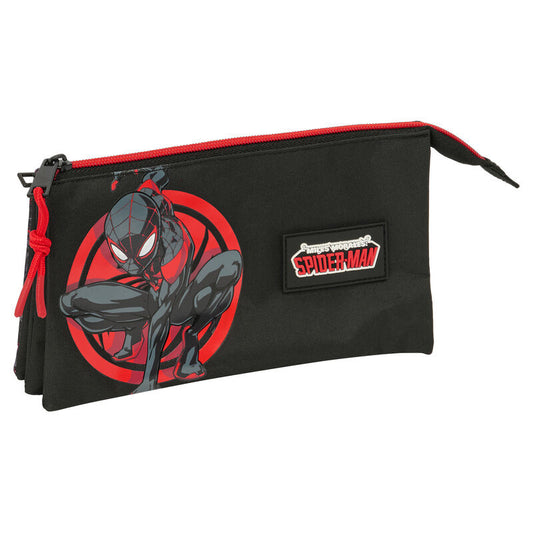 miles morales spiderman marvel triple pencil case