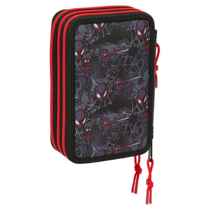 Trousse triple Miles Morales Spiderman Marvel 37 pièces