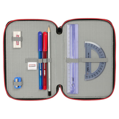 Trousse triple Miles Morales Spiderman Marvel 37 pièces