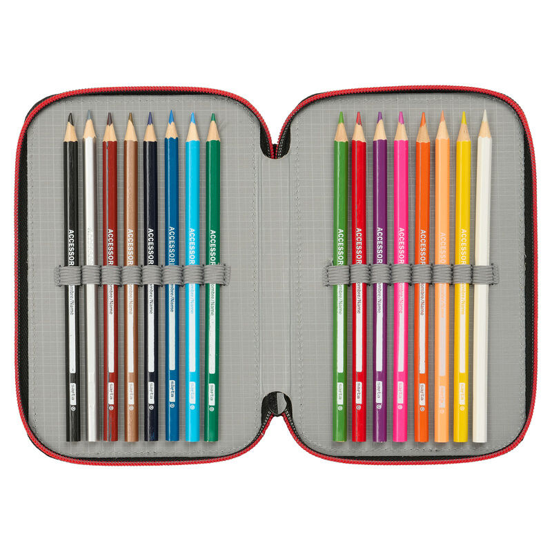 Trousse triple Miles Morales Spiderman Marvel 37 pièces