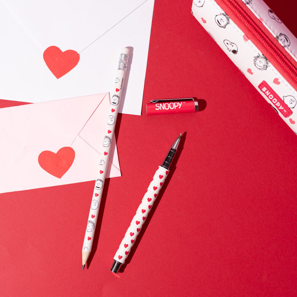 Snoopy Peanuts Federmäppchen + Stift und Bleistift