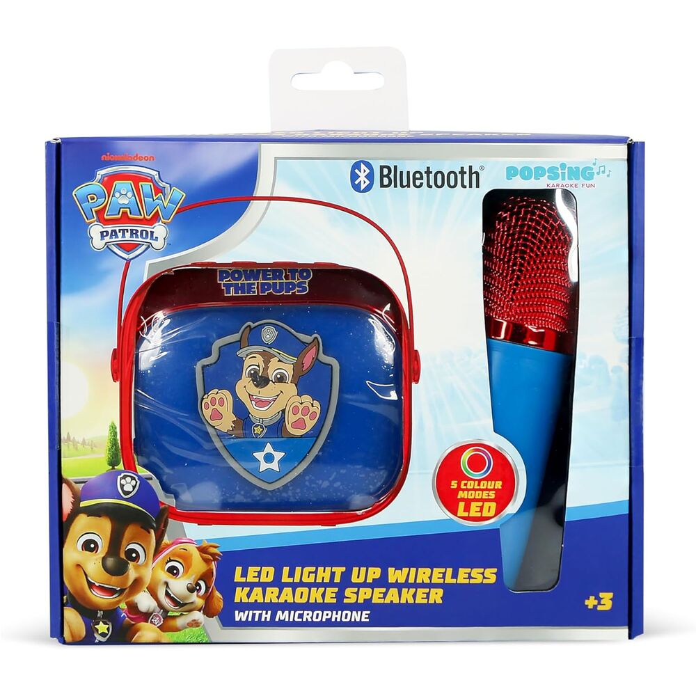 Haut parleur et microphone karaoké LED Pat' Patrouille