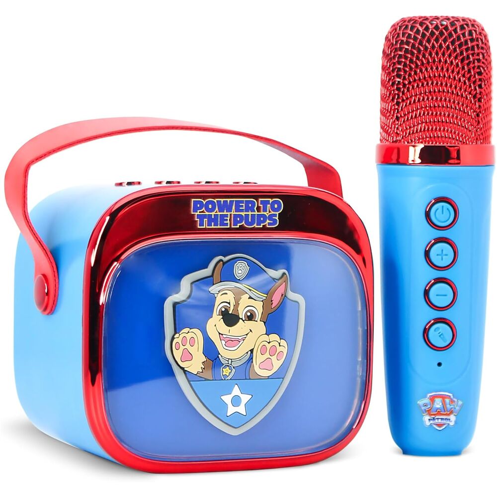 paw patrol led karaoke speaker and microphone
