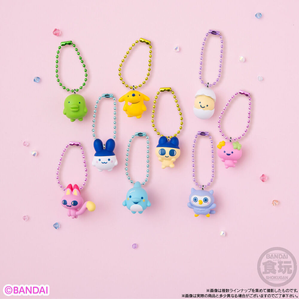 Chaveiros sortidos Shokugan Tamagotchi em caixas surpresa