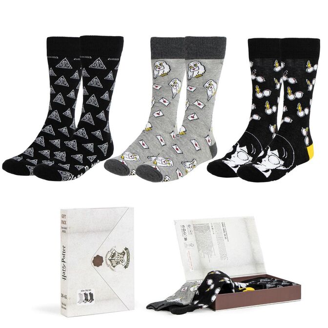 set of 3 harry potter socks