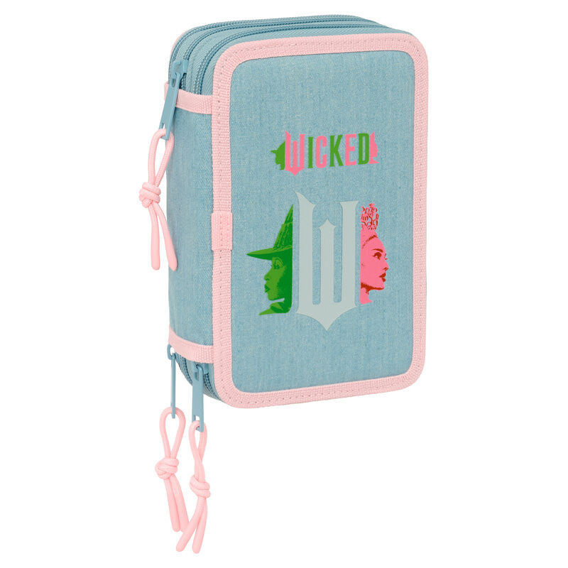 wicked triple pencil case  37 pieces