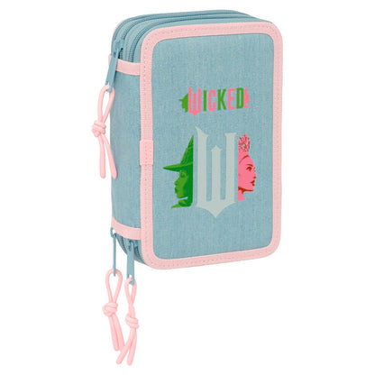wicked triple pencil case  37 pieces