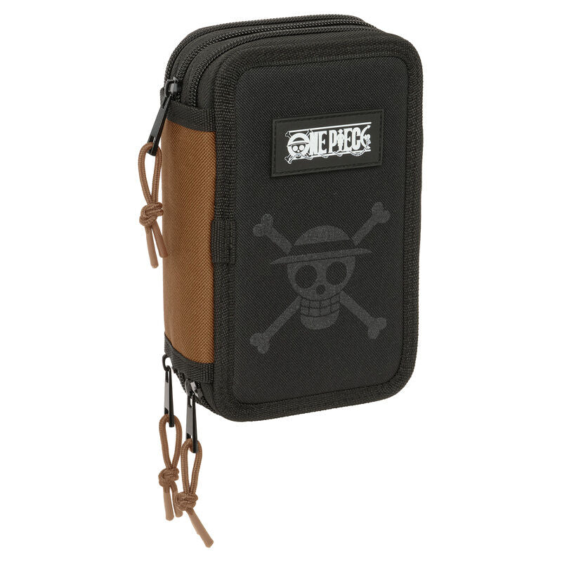 one piece triple pencil case 37pcs
