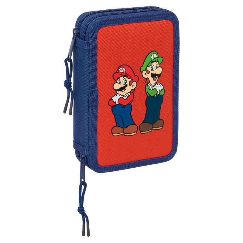 mamma mia super mario bros double pencil case 29pcs