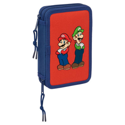 mamma mia super mario bros double pencil case 29pcs