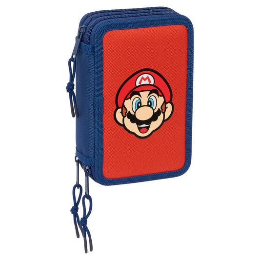mamma mia super mario bros triple pencil case 37pcs