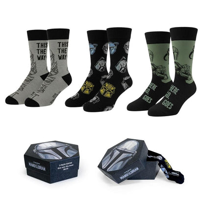 Set of 3 pairs of The Mandalorian Star Wars adult socks