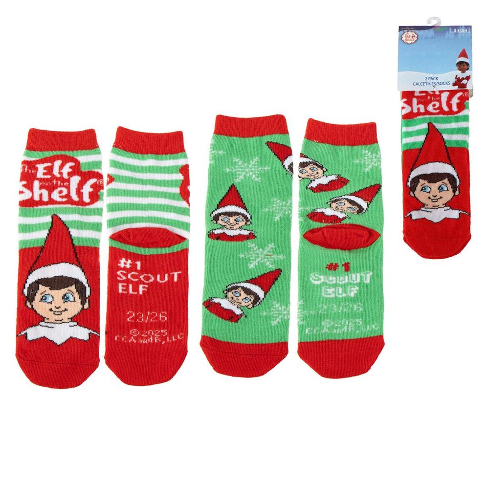 set of 2 pairs of socks the elf on the shelf