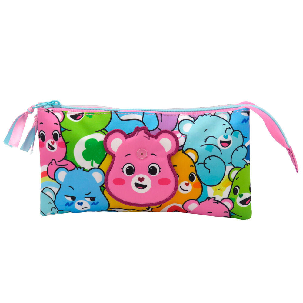 care bears triple pencil case