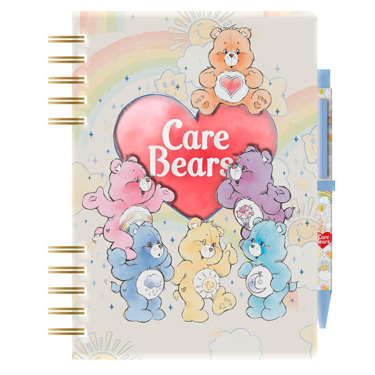 a5 notebook  pen and care bears stickers
