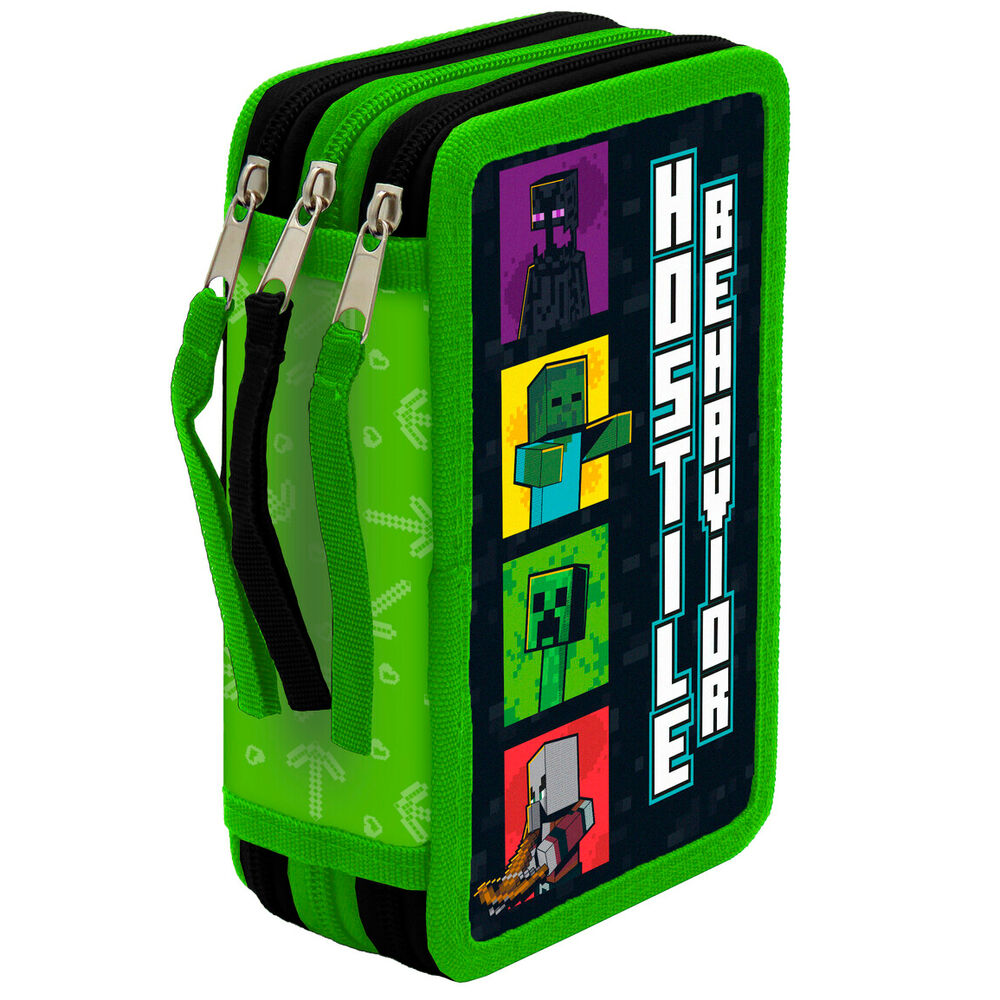 minecraft triple pencil case 39pcs