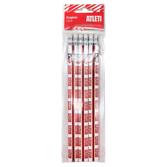 blister pack of 6 atletico de madrid pencils