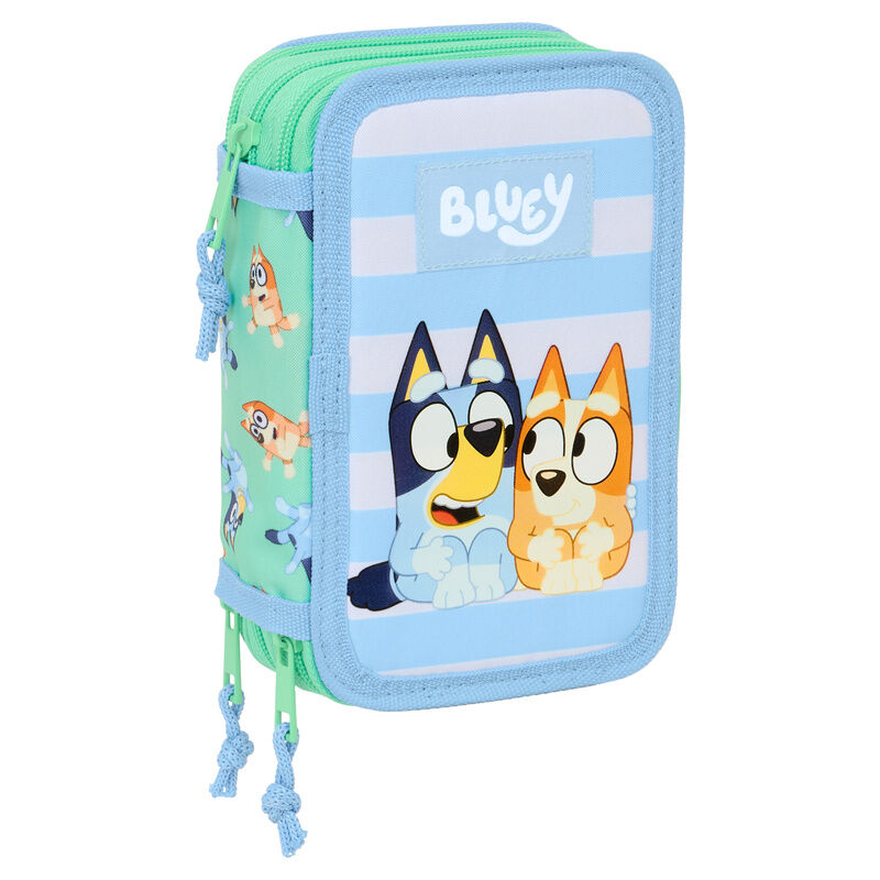 sisters bluey triple pencil case 37pcs