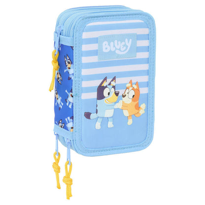 lets play bluey triple pencil case 37pcs