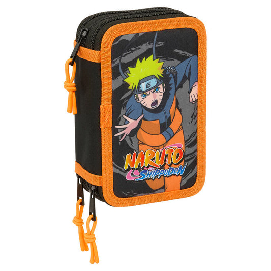 naruto shippuden triple pencil case 37pcs
