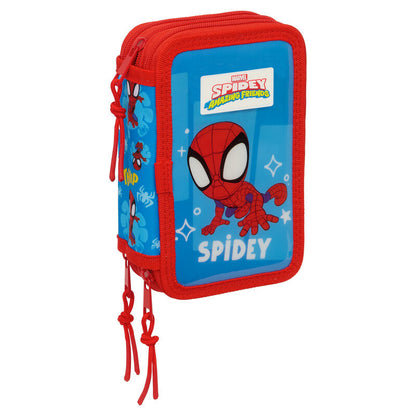 spidey marvel triple pencil case 37pcs