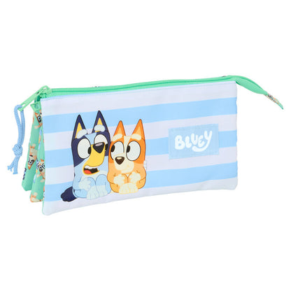 sisters bluey triple pencil case