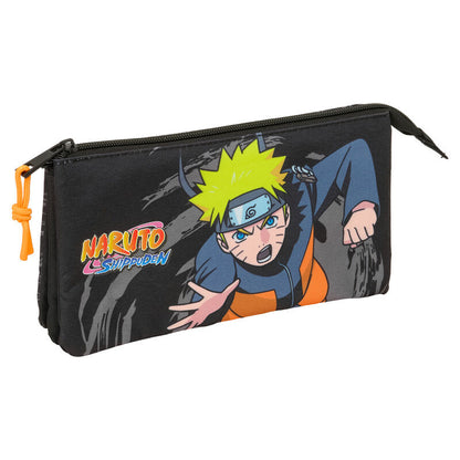 naruto shippuden triple pencil case