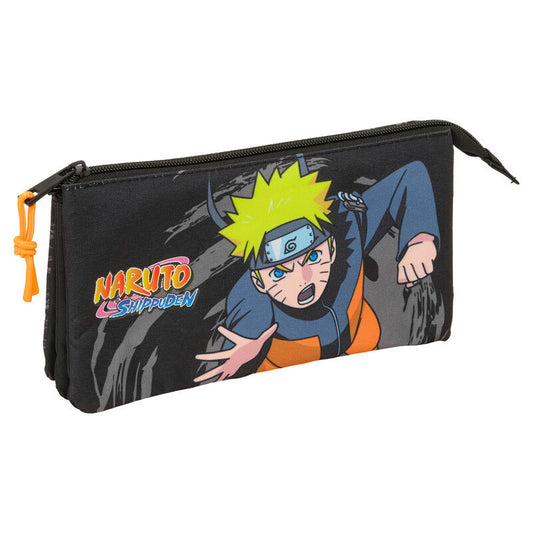 naruto shippuden triple pencil case