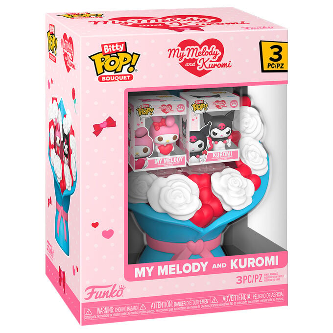 Bitty POP Bouquet Figurine Hello Kitty My Melody et Kuromi San Valentin
