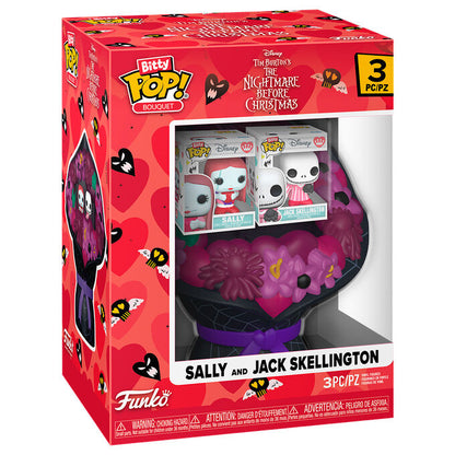 Bitty POP Bouquet Disney L'Étrange Noël de Monsieur Jack Figurine Sally et Jack Skellington Saint Valentin