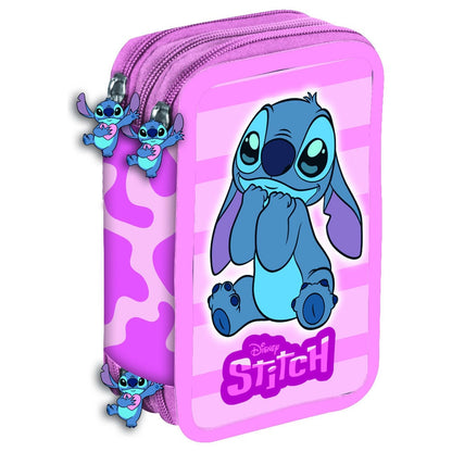 Lovely Stitch Disney triple pencil case