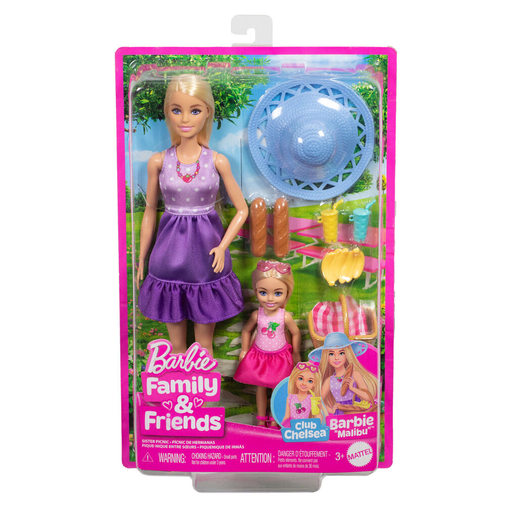blister pack of 2 barbie family & friends dolls