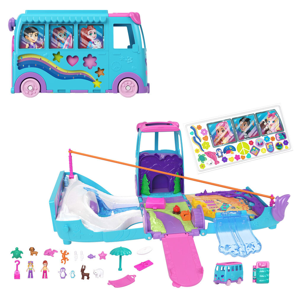 polly pocket animal adventure van pencil case
