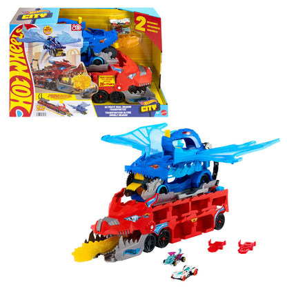 hot wheels city dragon transporter track