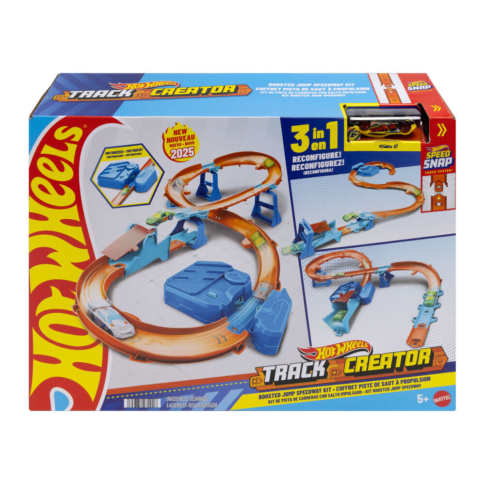hot wheels racing track with boosted jump